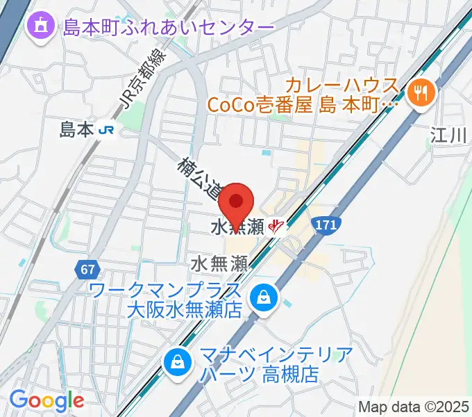 JEUGIA 島本センターの地図