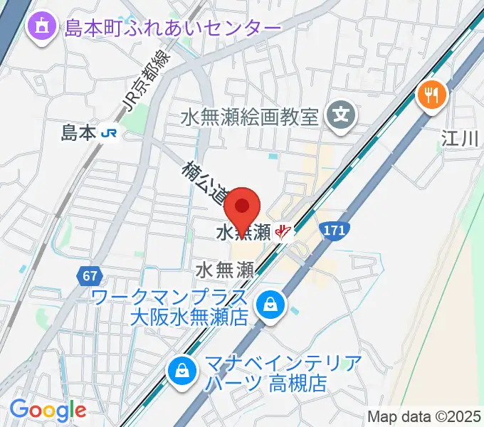 JEUGIA 島本センターの地図