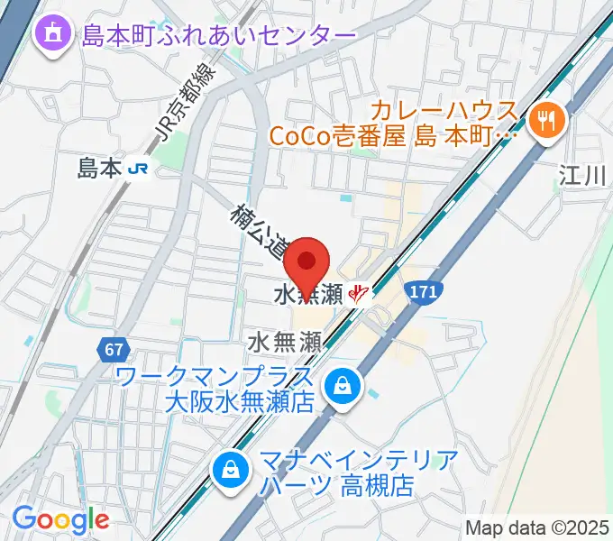 JEUGIA 島本センターの地図
