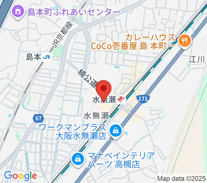 JEUGIA 島本センターの地図