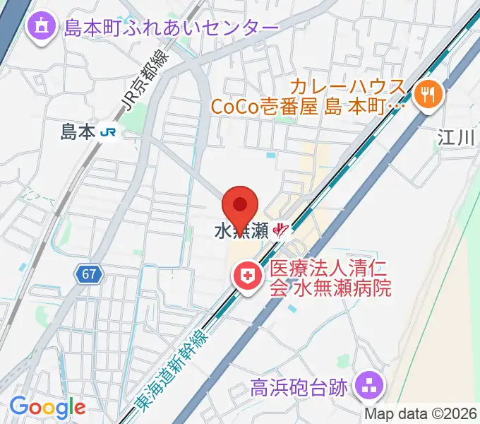 JEUGIA 島本センターの地図