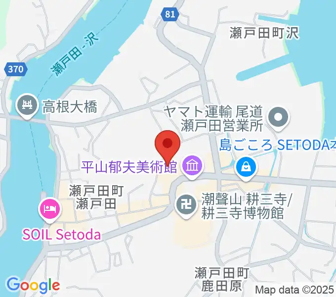 尾道市瀬戸田市民会館の地図