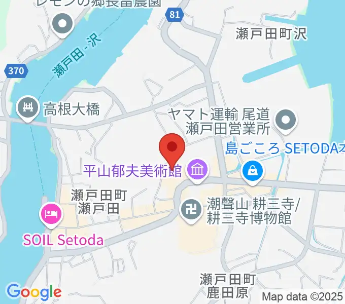 尾道市瀬戸田市民会館の地図