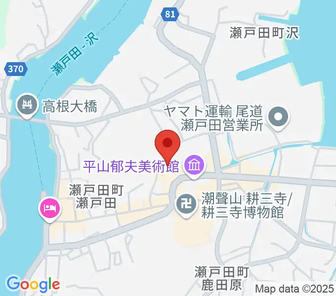 尾道市瀬戸田市民会館の地図
