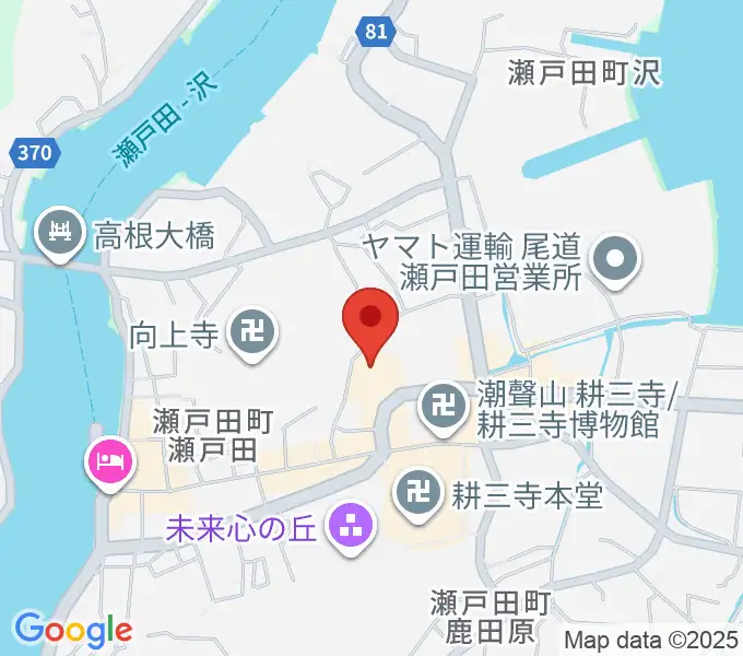 尾道市瀬戸田市民会館の地図