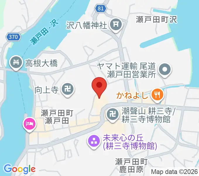 尾道市瀬戸田市民会館の地図