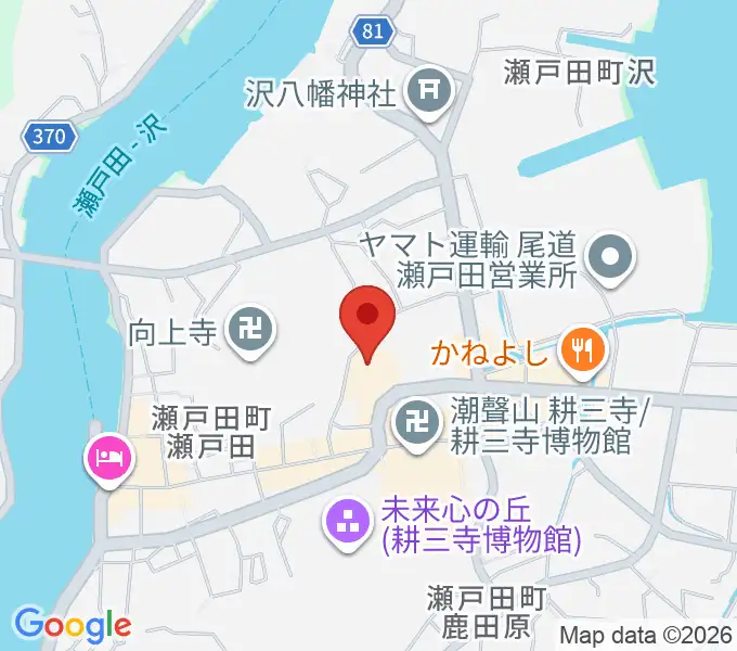 尾道市瀬戸田市民会館の地図