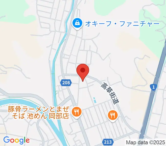 藤枝市民ホールおかべの地図