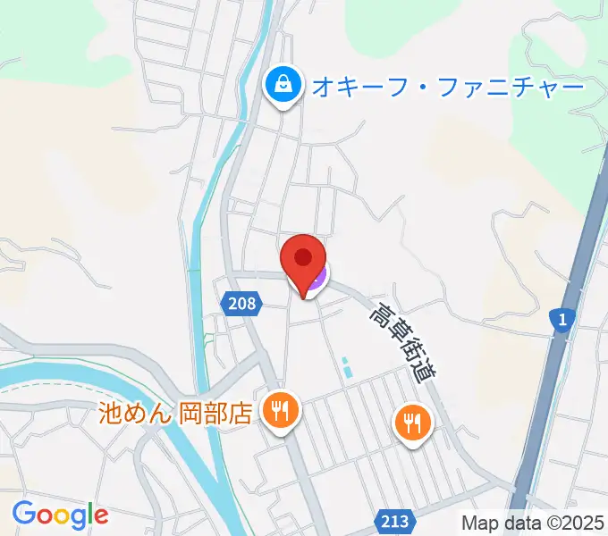 藤枝市民ホールおかべの地図