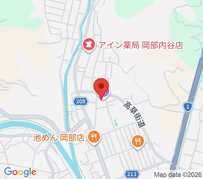 藤枝市民ホールおかべの地図