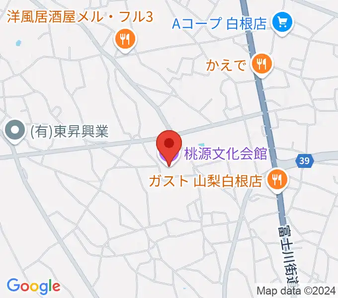 桃源文化会館の地図