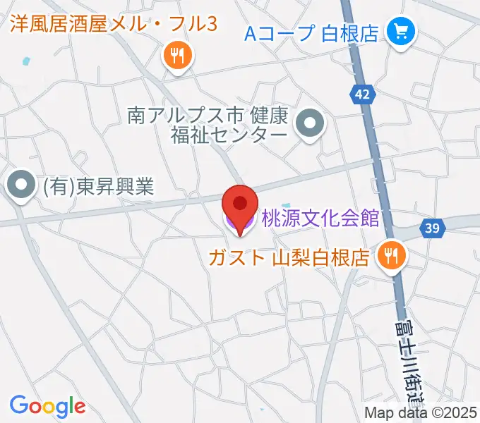 桃源文化会館の地図