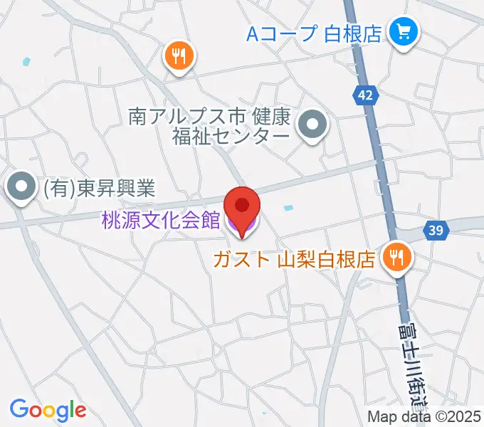 桃源文化会館の地図