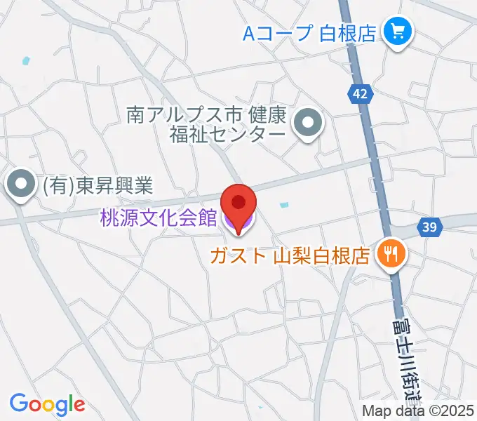 桃源文化会館の地図