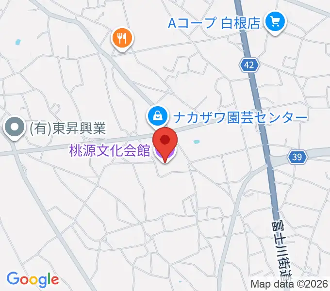 桃源文化会館の地図
