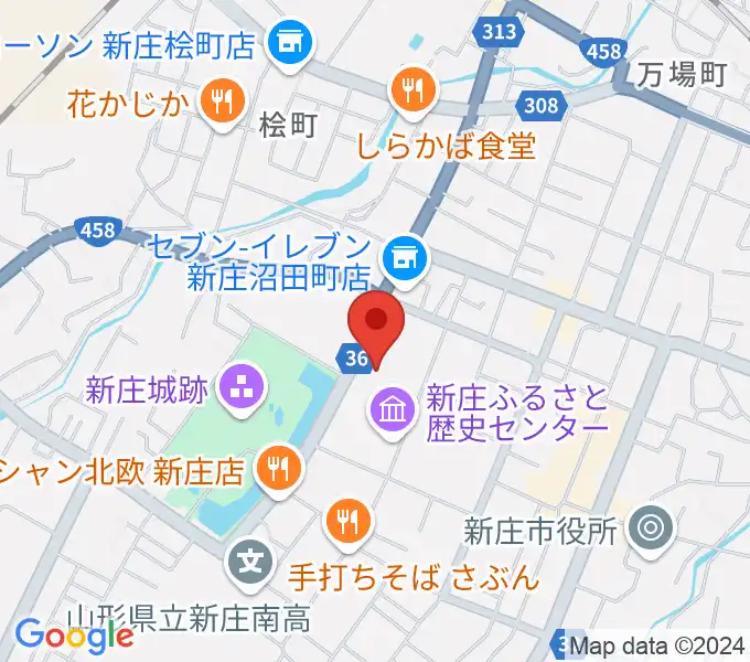 新庄市民文化会館の地図