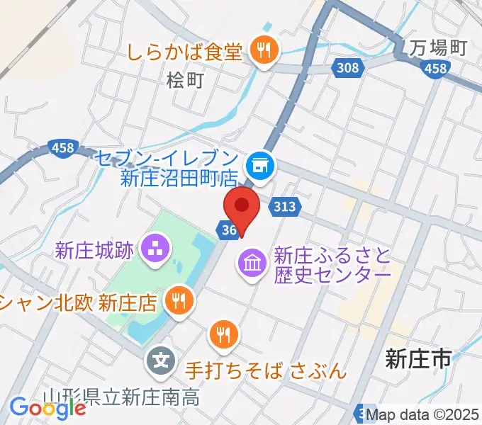 新庄市民文化会館の地図