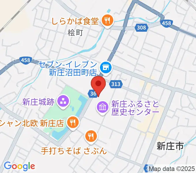 新庄市民文化会館の地図