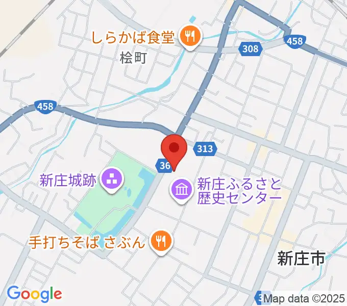 新庄市民文化会館の地図