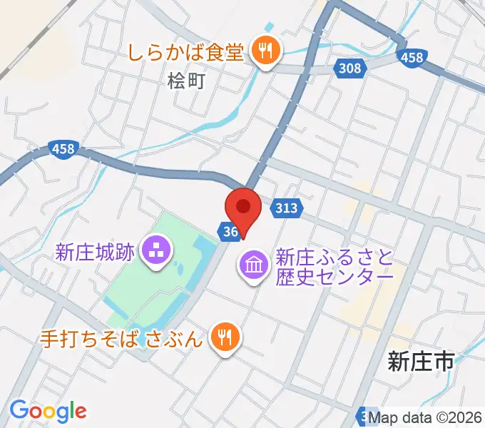 新庄市民文化会館の地図