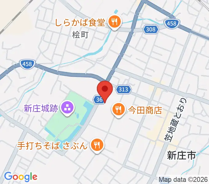 新庄市民文化会館の地図