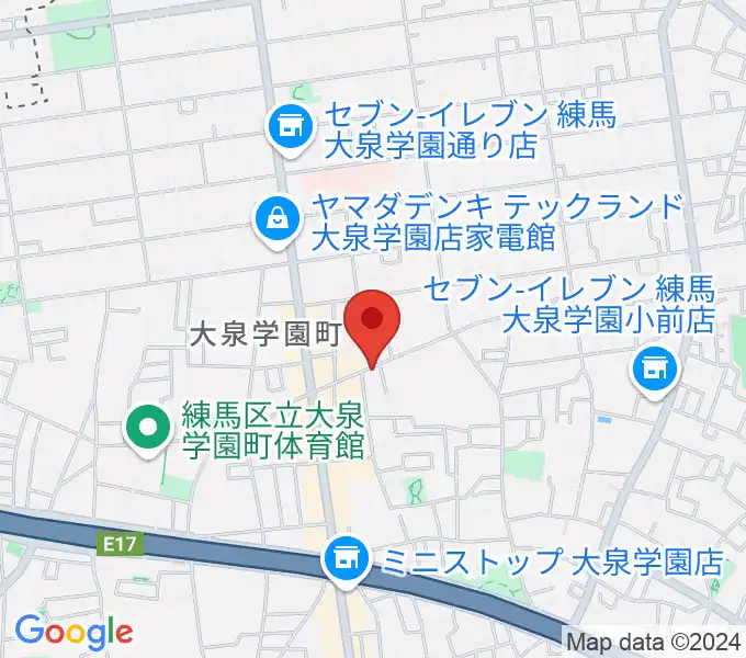 やまや音楽教室の地図