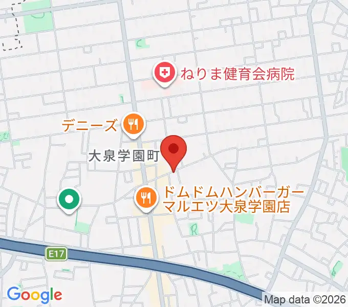 やまや音楽教室の地図