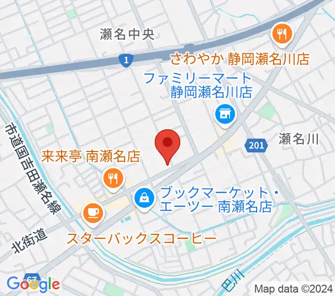 すみやグッディおとサロン瀬名の地図