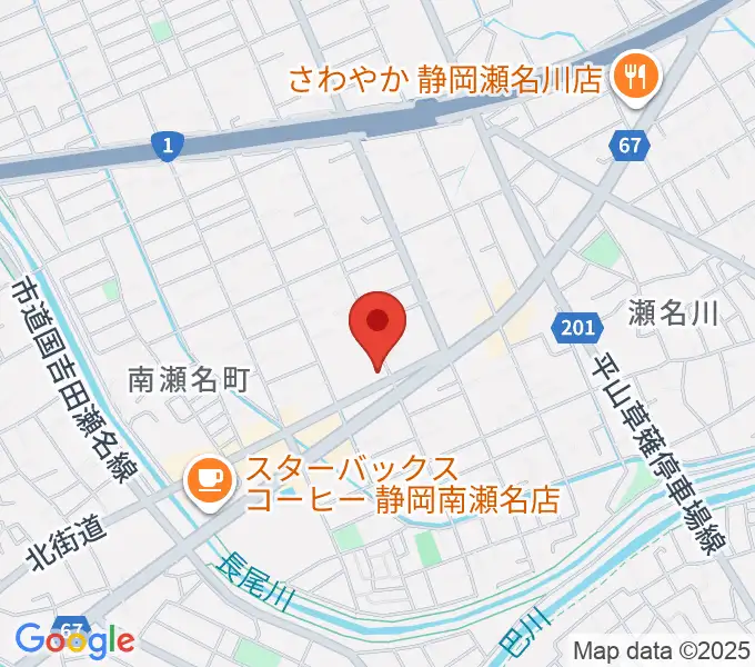 すみやグッディおとサロン瀬名の地図