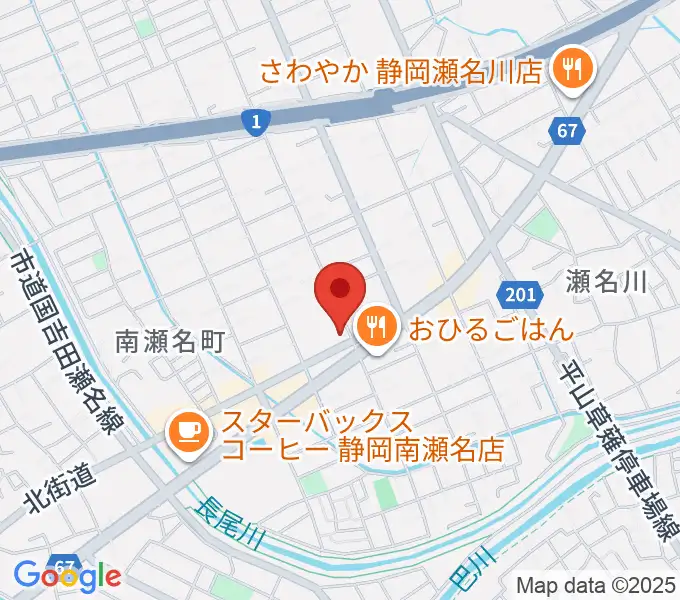 すみやグッディおとサロン瀬名の地図