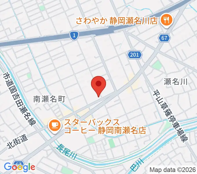 すみやグッディおとサロン瀬名の地図