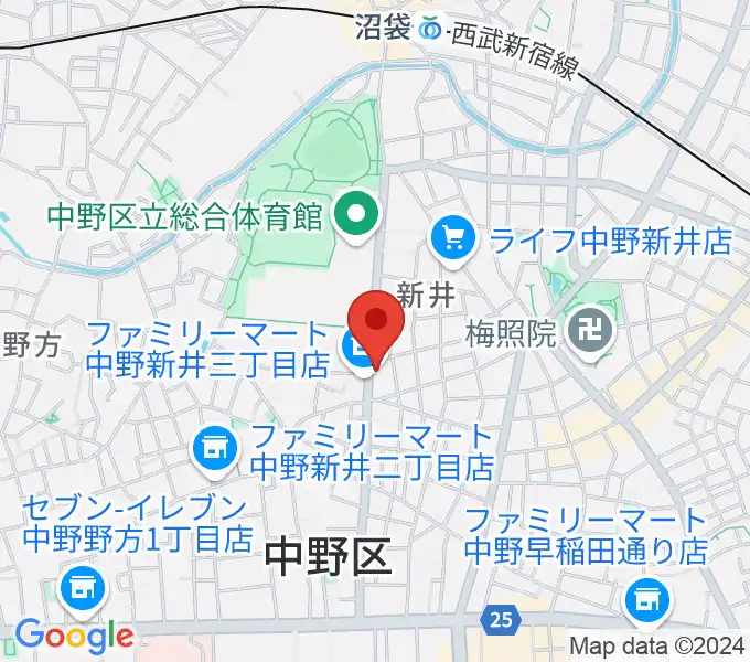 中野 Studio twlの地図