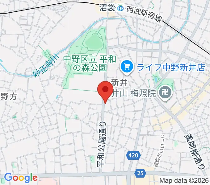 中野 Studio twlの地図