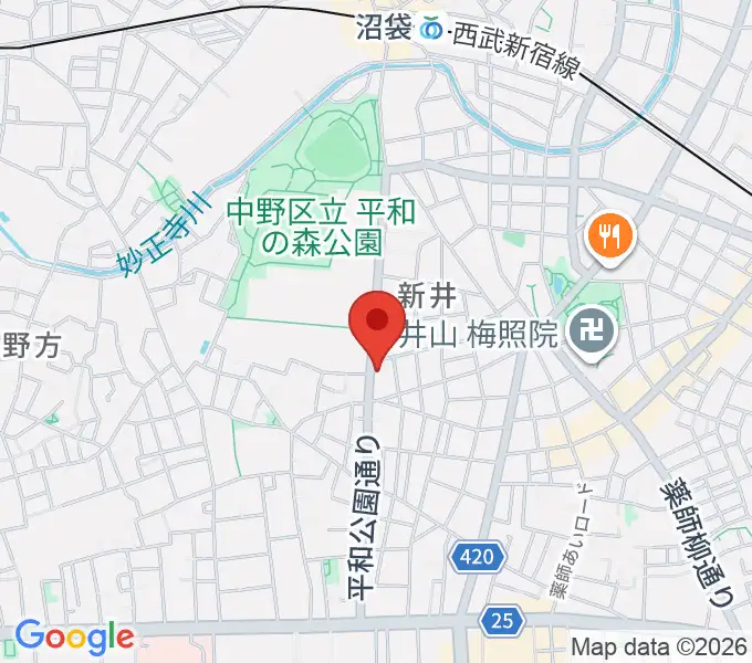 中野 Studio twlの地図