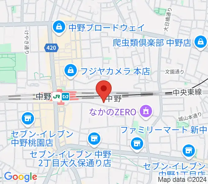 中野あくとれの地図