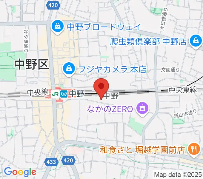 中野あくとれの地図