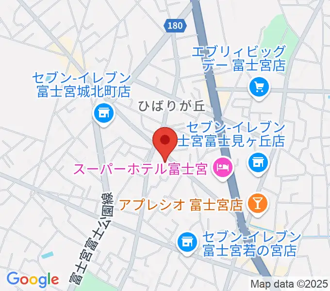タンザワ楽器 富士宮音楽館の地図