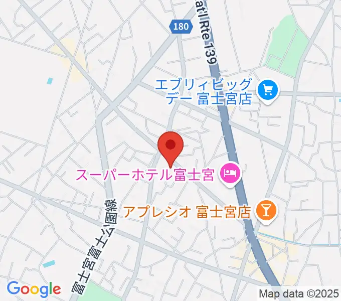 タンザワ楽器 富士宮音楽館の地図