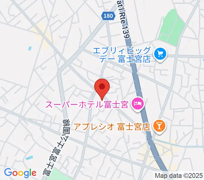 タンザワ楽器 富士宮音楽館の地図
