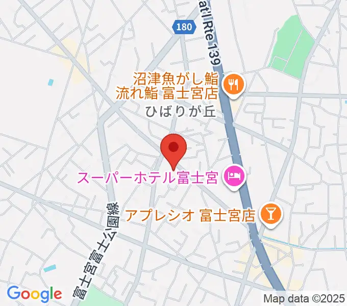 タンザワ楽器 富士宮音楽館の地図