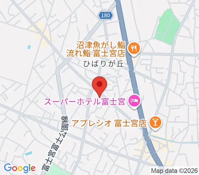 タンザワ楽器 富士宮音楽館の地図