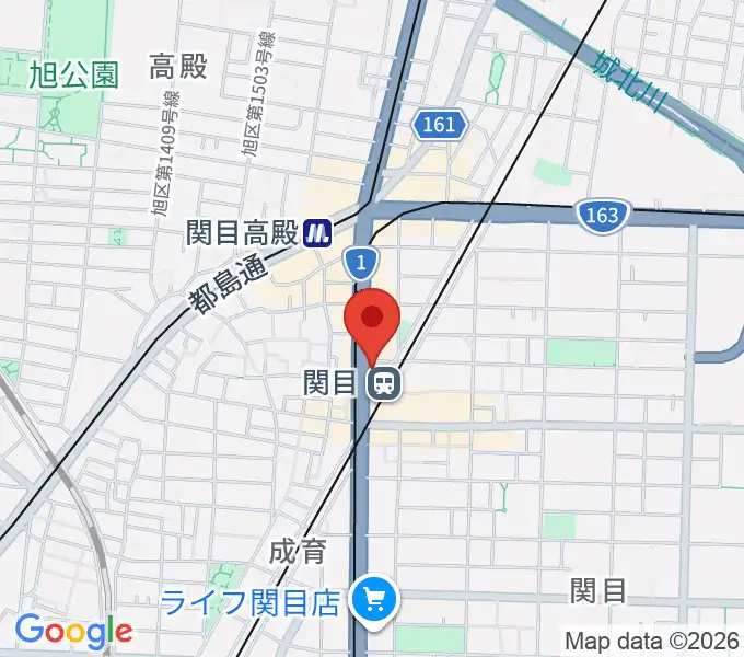 関目ブラウニーの地図