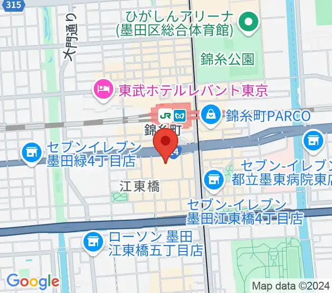 すみだ産業会館サンライズホールの地図