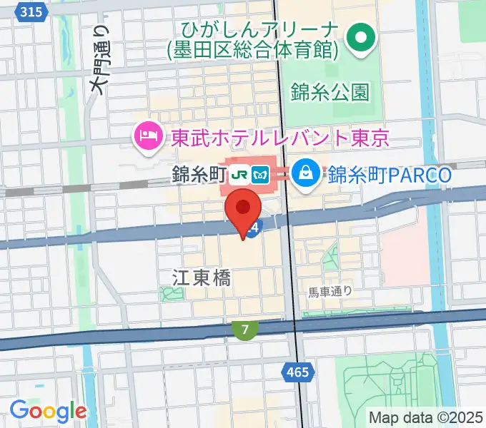 すみだ産業会館の地図