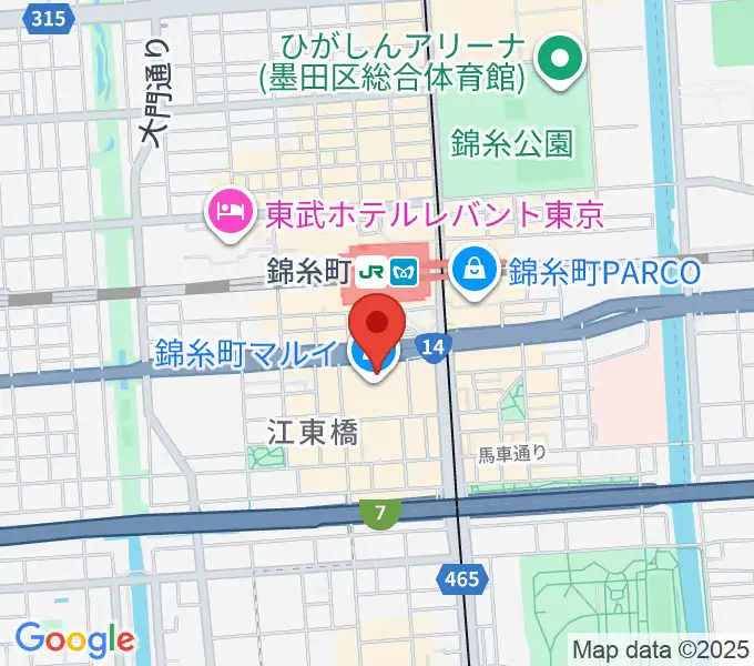 すみだ産業会館の地図