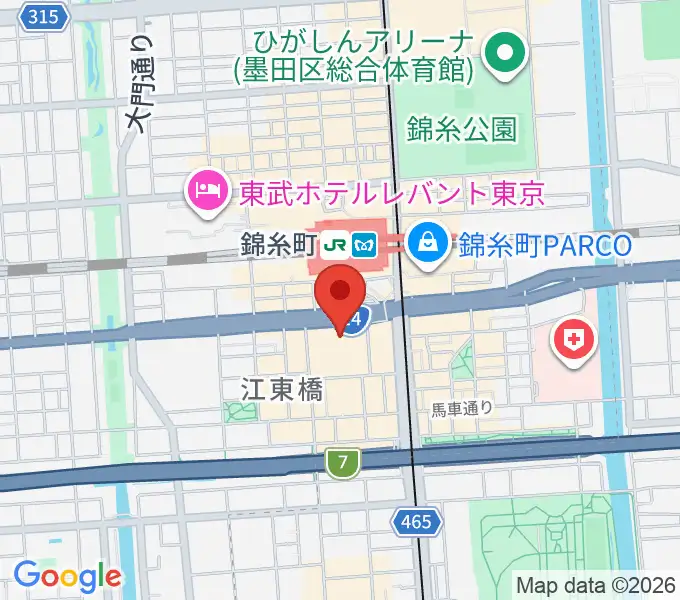 すみだ産業会館の地図
