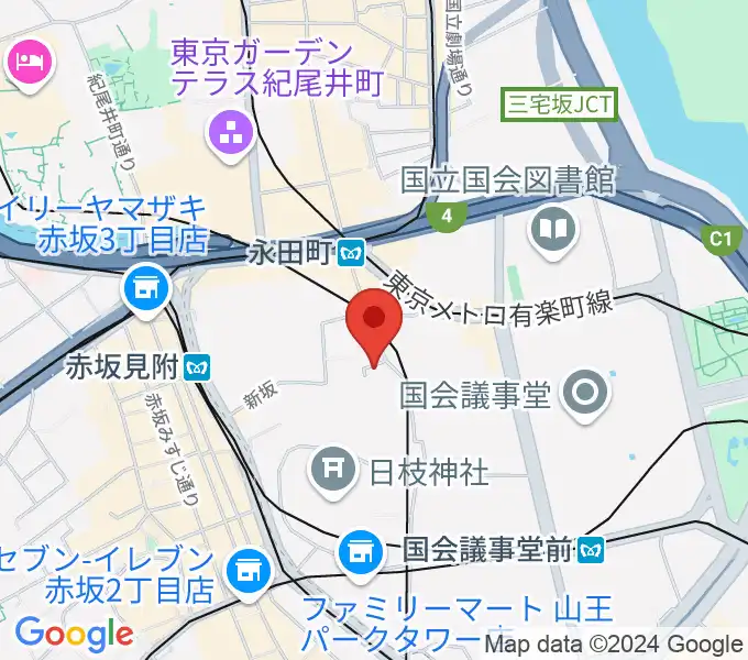 星陵会館の地図