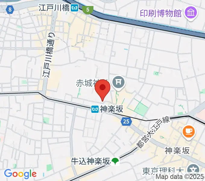 神楽坂セッションハウスの地図