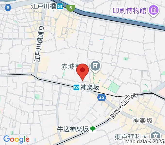 神楽坂セッションハウスの地図