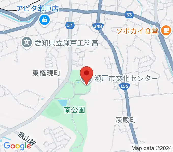 瀬戸市文化センターの地図